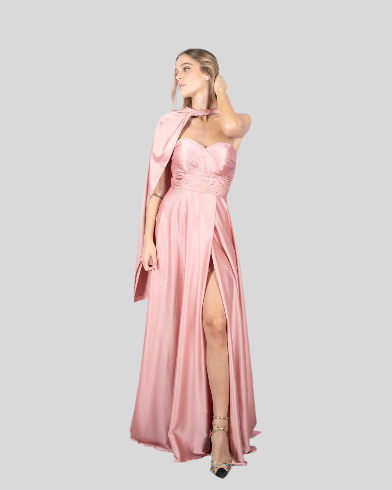 HEART satin dress