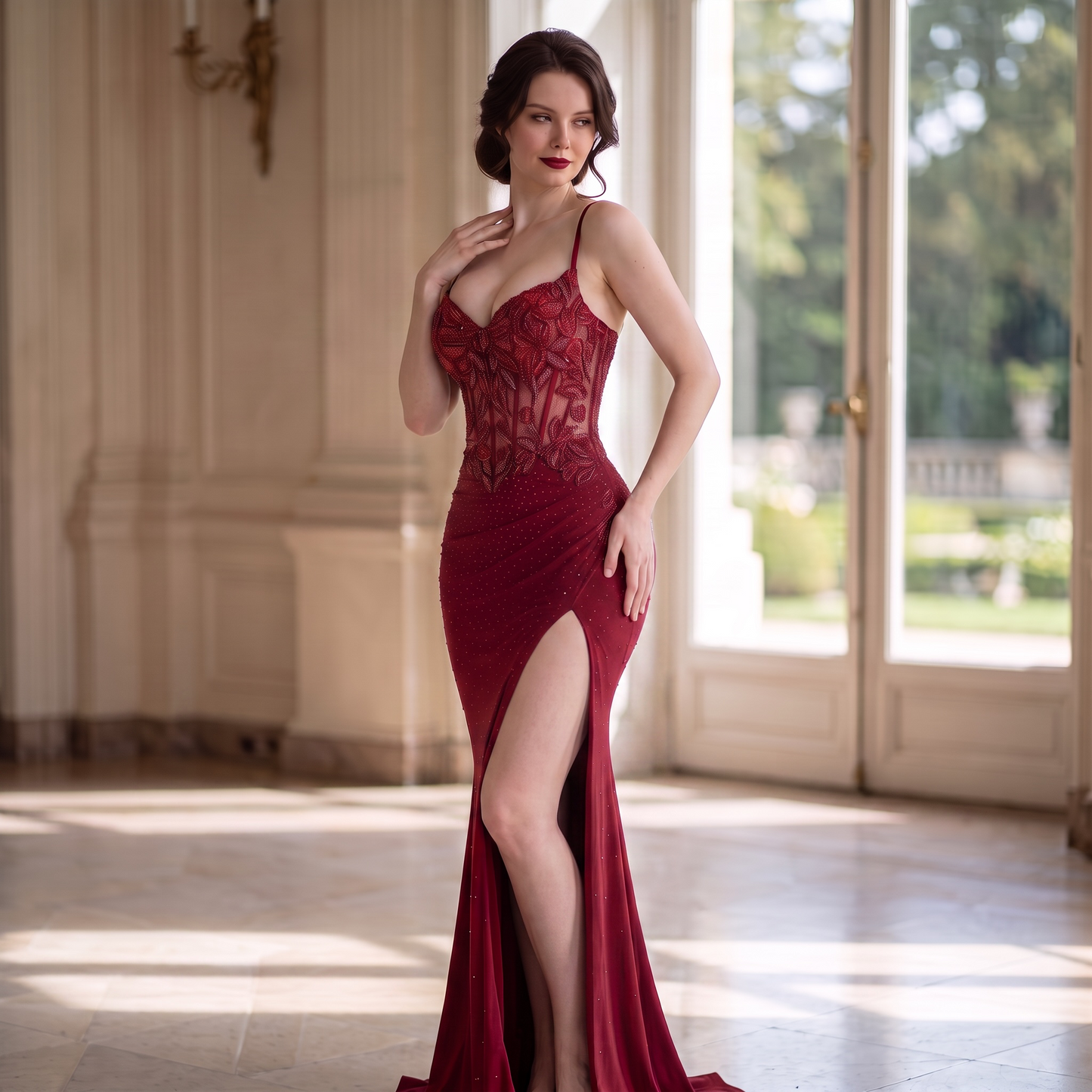 Abito MIRYAM bordeaux