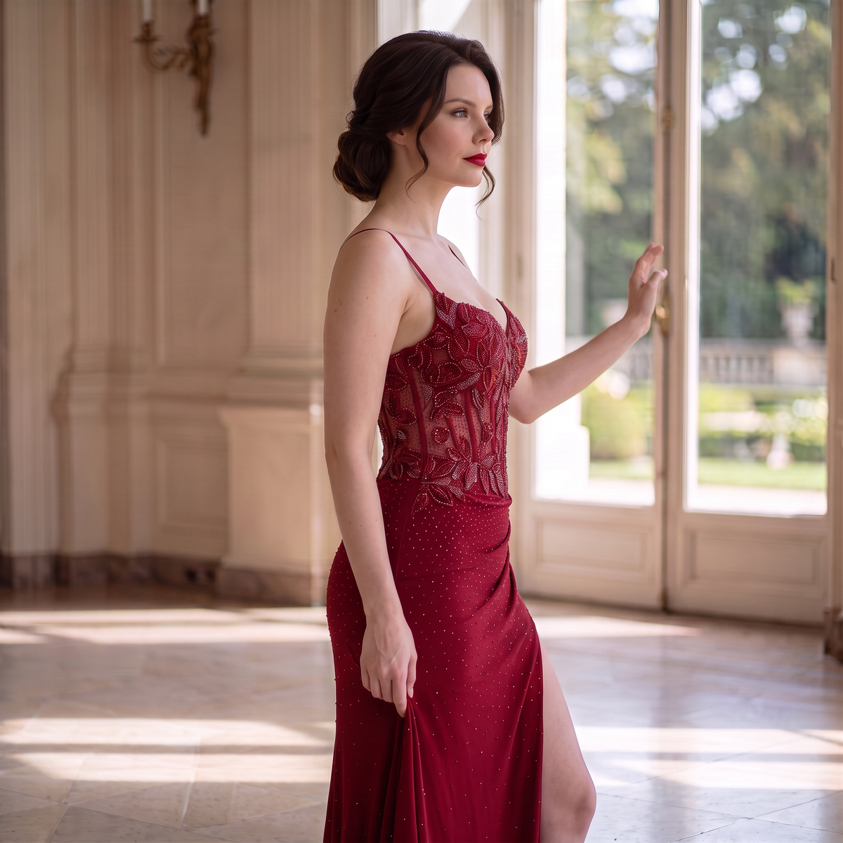 Abito MIRYAM bordeaux