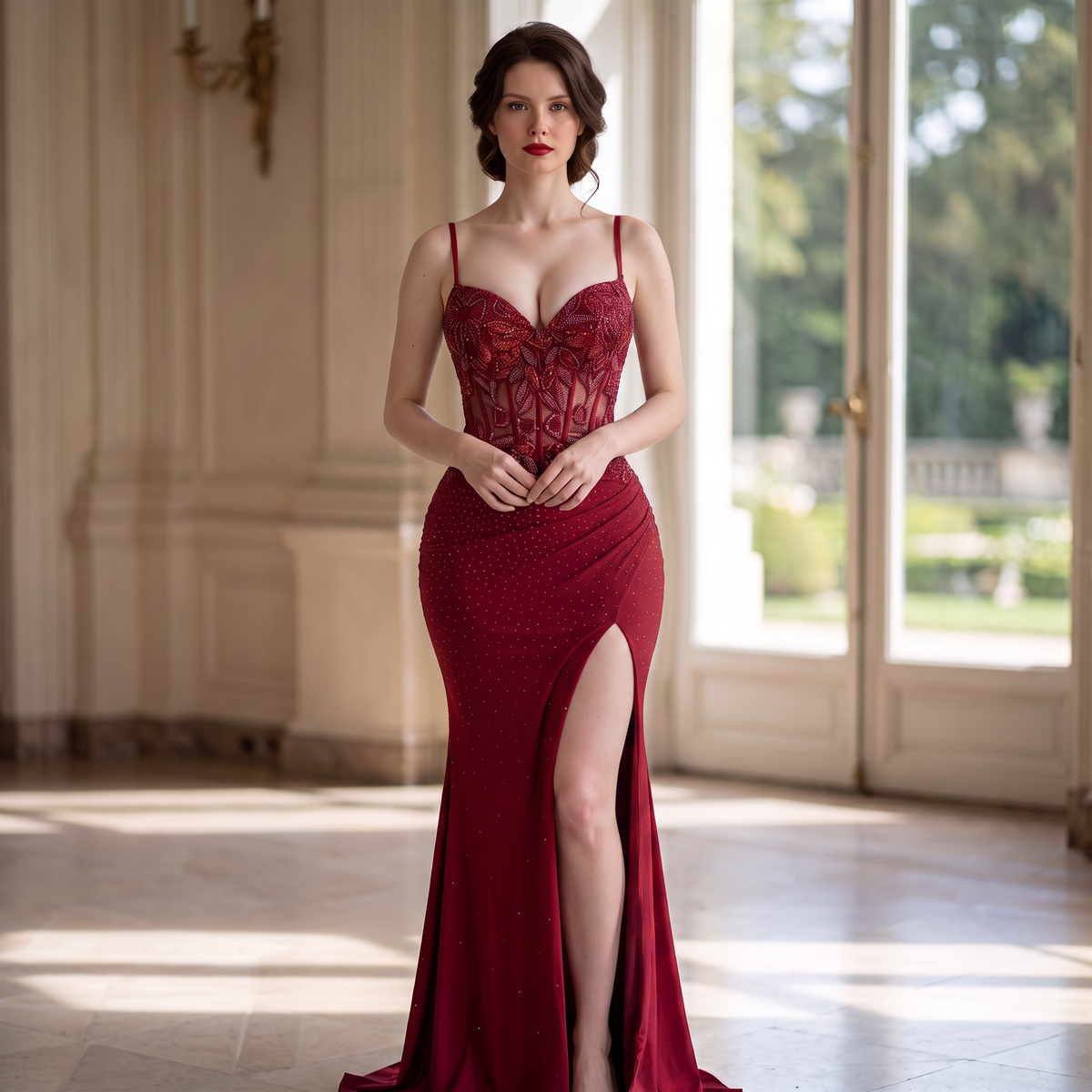 Abito MIRYAM bordeaux